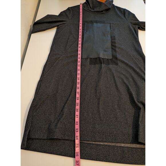 Demoo Parkchoonmoo Sweater Dress Leather Avante Garde Art to Wear Gray - Picture 15 of 15